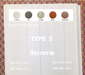 แพนเนล พียู TYPE 5 สีขาวทราย