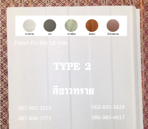 แพนเนล พียู TYPE 2 สีขาวทราย 