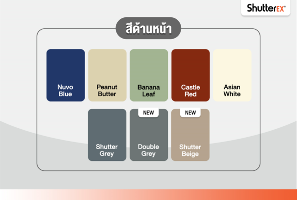 ประตูม้วน ShutterEx® สี Nuvo Blue