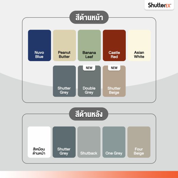 ประตูม้วน ShutterEx® สี Nuvo Blue
